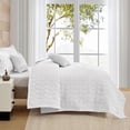 thumbnail image 4 of Blythease Oversized King Bedspread, Modern & Contemporary Look, Lightweight Bedding Cover, Reversible, 5 Piece Set, Pure White, 4 of 7