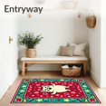 thumbnail image 3 of ODIKA 5'x7' Machine Washable Non-Slip Area Rug, Novelty Glowing Pet Joke Winter Festivity Tapestry High Traffic Rug with Pad, Red, 608083, 3 of 8