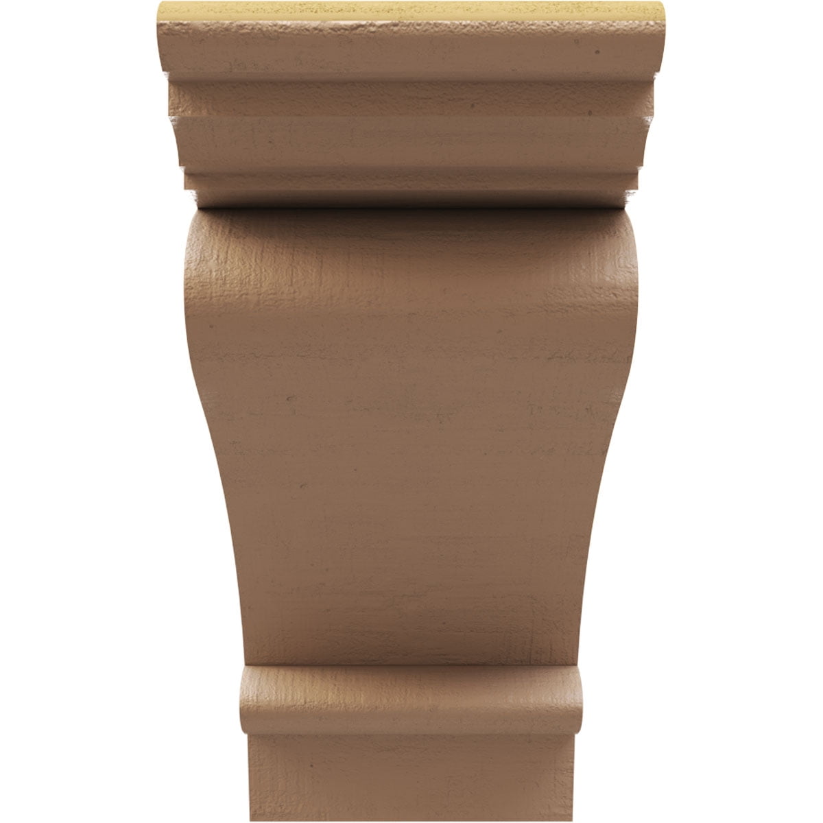 2"W x 6"D x 4"H Classic Mayflower Rough Cedar Woodgrain TimberThane Corbel, Primed Tan