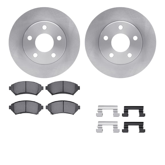 Dynamic Friction Company Front Brake Rotors with 5000 Advanced Brake Pads includes Hardware 6512-52026