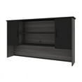 thumbnail image 3 of Bestar Norma 2 Door Desk Hutch in Black and Bark Gray, 3 of 9