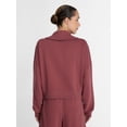 thumbnail image 4 of Athletic Works Women's and Women's Plus Quarter-Zip Sweatshirt, Midweight, Size XS-4X, 4 of 6