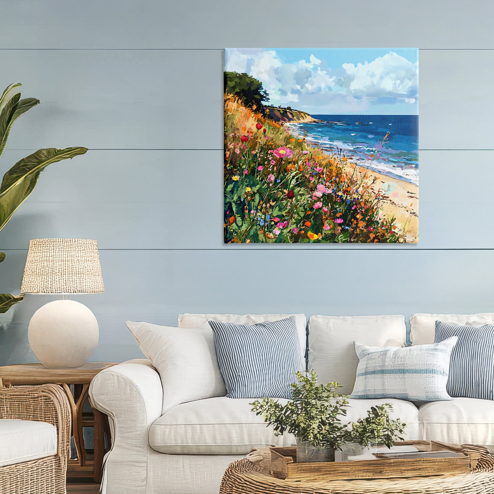 Stupell Industries Enchanted Oceanside Meadow Canvas Wall Art, design by Creative Studio