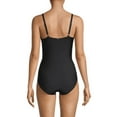 thumbnail image 3 of DKNY BLACK Colorblocked Tummy-Control Underwire One-Piece Swimsuit, US 8, 3 of 4