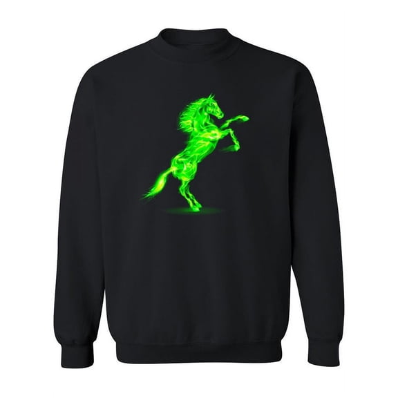 Fiery Horse Rearing Up Sweatshirt Women -Image by Shutterstock, Female x-Large