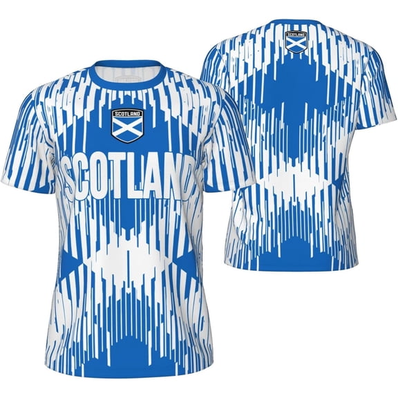Scotland Flag (1) T-Shirt for Running Soccer Tennis Fitness Sports Jerseys Shirts