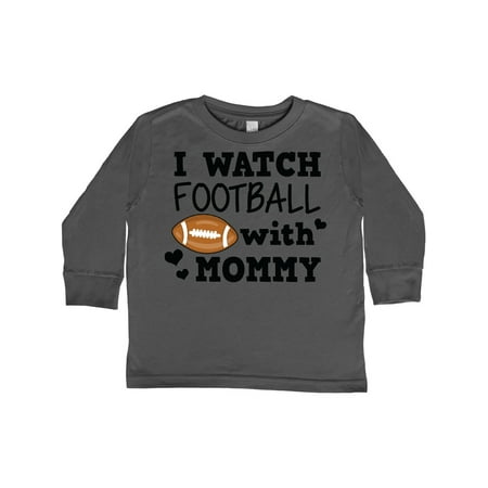 

Inktastic I Watch Football with My Mommy Gift Toddler Boy Girl Long Sleeve T-Shirt