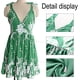 thumbnail image 3 of Mini vestido floral con volantes en la parte delantera, cuello en V, sin mangas, una línea de vestidos acampanados, 3 of 6