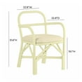thumbnail image 7 of Pemberly Row 19.1" Coastal Fabric Rattan Dining Chair in Cream, 7 of 7