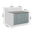 thumbnail image 3 of Isla de Cocina con Encimera y Mostrador Madesa Lux 120cm BG, 3 of 5