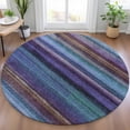 thumbnail image 4 of Dalyn Rugs Machine Washable Indoor/Outdoor Chantille ACN2093 Blue 8' x 8' Round Rug, 4 of 7