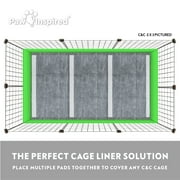 Paw Inspired Disposable Guinea Pig Habitat Cage Liners Beddings| Bamboo Charcoal Odor Controlling | Liners Pee Pads for Ferrets, Rabbits, Hamsters, Small Animals (28x17 (C&C 2 x 1), 8 Count)