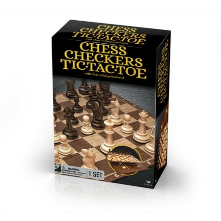 Classic Chess Checkers and Tic-Tac-Toe Set (Best Chess Moves To Checkmate)