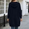thumbnail image 7 of Stralyhd Women's Zip Up Hoodies Long Tunic Sweatshirts Oversized Casual Long Sleeve 2026 Fall Casual Walk Hoodie Jacket Coat Navy XXL, 7 of 7