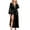 Black, variant on XMMSWDLA Women's Ruffle Trim Long Sleeve Belted Sheer Mesh Wedding Bride Robe Nightgown Pajamas for Women