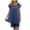 Navy, variant on Tnhcen Women's Short Nightgown Set Short-Sleeves and Shorts Lightweight Fabric Nightwear Set Homewear Free Size