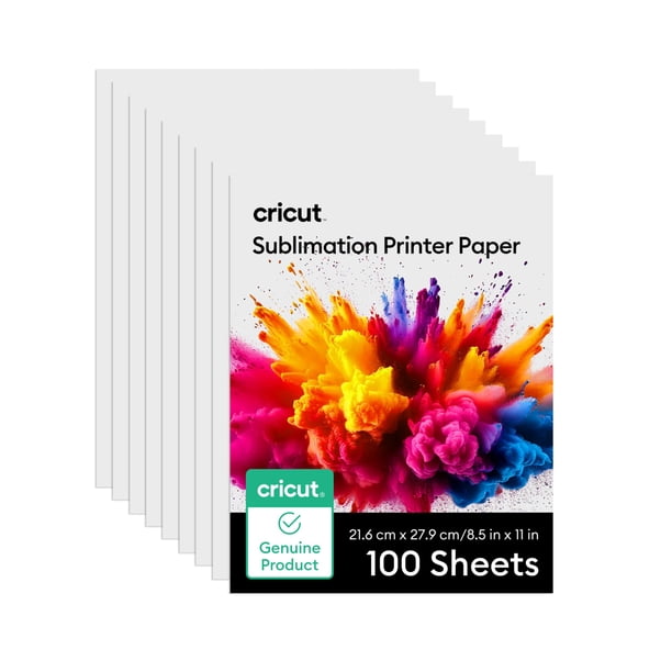 Papel de sublimación Cricut 100 hojas A4 (21,5 x 27,9 cm) 120 g/m²