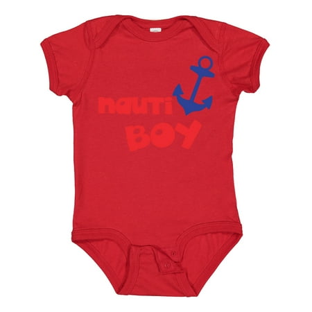 

Inktastic Nauti Boy Boat Anchor Sailor Sailing Nautical Gift Baby Boy Bodysuit