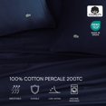 thumbnail image 4 of Lacoste 100% Cotton Percale 4-Piece Sheet Set &acirc;?, 4 of 8