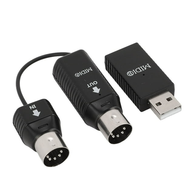 USB MIDI Adapter, Compact Plug and Play MIDI Adapter for Digital Mixer for MIDI Controller