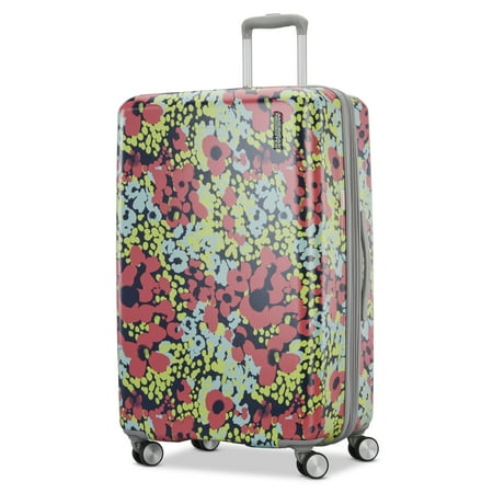 American Tourister Moonlight II 28-inch Checked Luggage with Spinner Wheels - Poppy Pattern