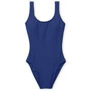 Women's Plus Solid Rib Tank Swimsuit