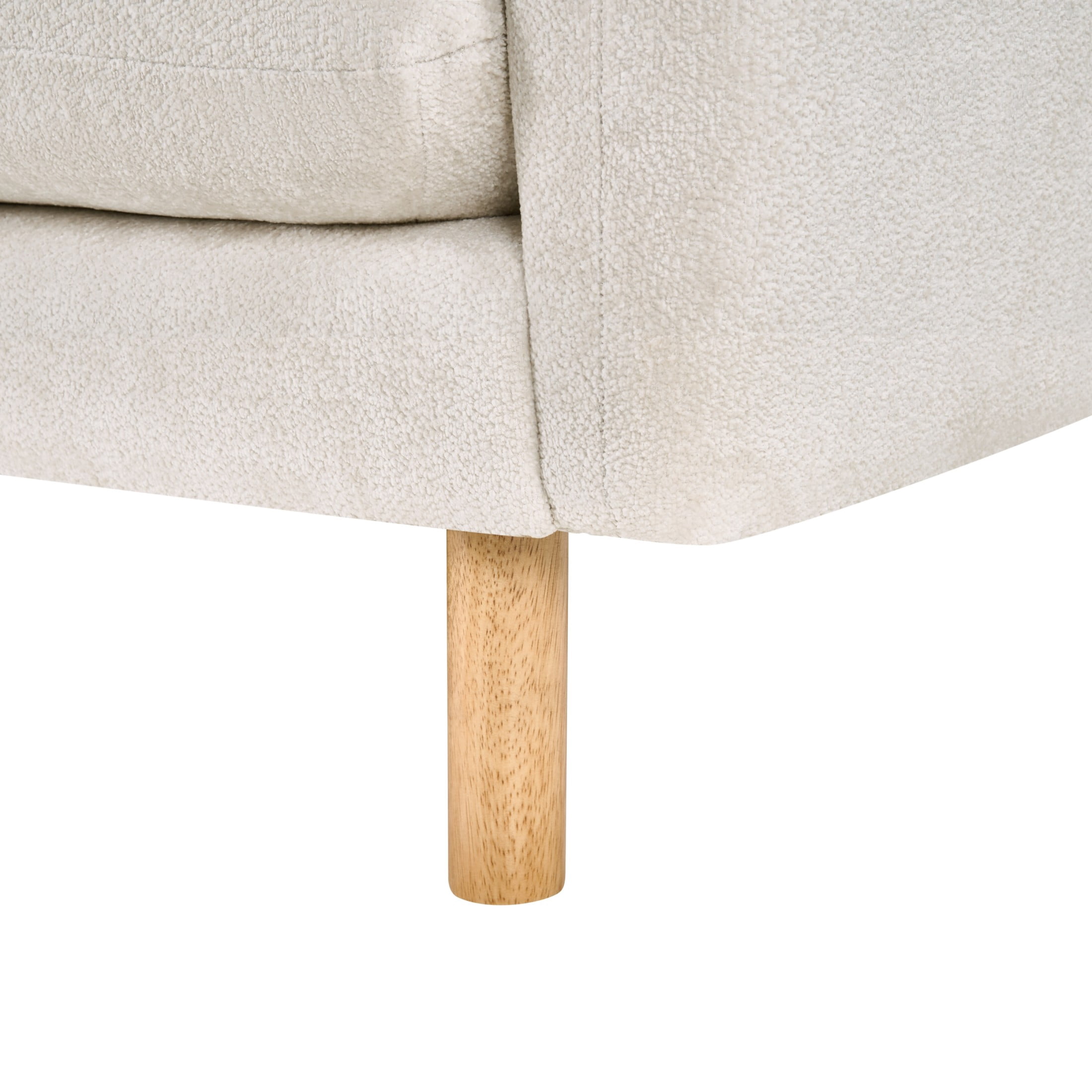 Christopher Knight Home 80" Modern Boucle Sofa, 3-Seater Upholstered Couch with Oversized Cushions, Beige