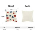 thumbnail image 6 of 4th of July Pillow Covers 18x18 Set of 2 Independence Day Red Blue Stars Decorative Throw Pillow covers Summer Memorial Day Patriotic Pillowcase Linen Cushion Case For Couch Sofa Outdoor Decor, 6 of 6