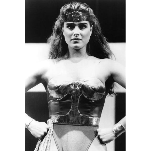 Brooke Shields Striking Pose in Wonder Woman Costume Poster 24x36 Poster
