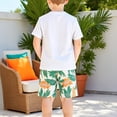 thumbnail image 5 of DAETIROS Little Boys Outfit Sets Casual Fashion Crewneck Top and Floral Shorts Boys Summer Clothes Set White Size 5 Years, 5 of 5