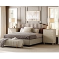 thumbnail image 4 of WAMPAT Nightstands Set of 2, Modern Large Bedside Tables with Adjustable Storage Shelf, Wooden Accent Cabinets with Drawer and Door for Bedroom, Beige Linen Printed, 4 of 6