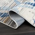 thumbnail image 4 of Abani Dunes Collection Grey Blue 6' x 9' Chevron Waves Contemporary Area Rug, 4 of 5