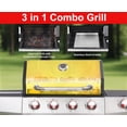 thumbnail image 7 of Griddle Grill Combo, 4 Burner Propane Gas and Charcoal Grill with Side Burner, Outdoor BBQ for Backyard, 7 of 7
