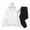 White, variant on Tracksuits for Women and Men 2 Piece Soft Fleece Fall Winter Sweatsuits Full-zip Hooded Jacket and Jogger Pant Sets (XS, White)