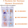 thumbnail image 5 of Oxford Cloth and Polyester Mesh Shower Organizer 6 Pockets Hanging Storage Bags White 67x43x0.3cm Diy, 5 of 6