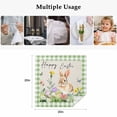 thumbnail image 5 of Cloth Napkins Set of 8 - 20x20 Inches, Happy Easter Bunny Washable Reusable Table Napkins, Spring Floral Burlap Sage Green Plaid Soft & Absortbent Dining Napkin for Party Wedding Hotel Restaurant, 5 of 8