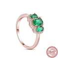 thumbnail image 1 of Auténtico 100% Plata de Ley 925 corona corazón flor ala circonita transparente brillante CZ Pantaro anillos para mujer joyería aniversario, 1 of 5