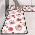 thumbnail image 2 of Kitchen Rugs Sets Of 2,White Cow Strawberry Love Pattern Anti Fatigue Kitchen Mat Rugs Non Slip Washable,Decorative Kitchen Floor Mats for Kitchen,Sink,Laundry,17"x47"+17"x47", 2 of 5