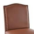 thumbnail image 3 of Brown Barstools Set of 2|Ideal for Bars and Breakfast Areas with Wipe - Clean Surface|PU Leather and Rubberwood Legs Construction|Stable and Can Support 300 Pounds, 3 of 6