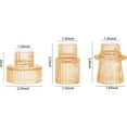 thumbnail image 3 of HofferRuffer Set of 6 Taper Glass Candle Holders, Tealight Candlestick Holders for Table Centerpieces, Festival, Wedding Decor and Dinner Party (Yellow), 3 of 7