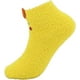thumbnail image 4 of Calcetines de dormir cálidos de invierno para mujer, de forro polar coral, con estampados de animales peludos, bonitos calcetines de suelo, talla única, forma de pato amarillo, 4 of 5