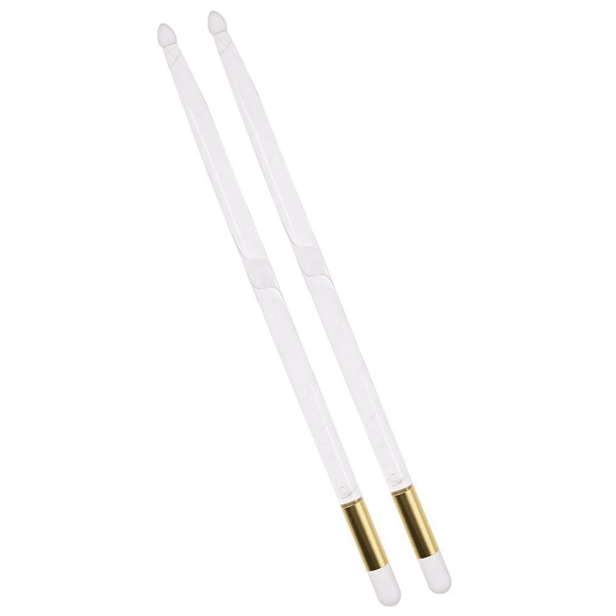 4x 5A Acrylic Luminous Drum Stick Bright LED Light Up Drumsticks Jazz Drumsticks in the Dark Stage 13Colors Free Change,4 x Luminous drum sticks 4 x Lights,Transparent & gold
