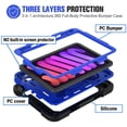 thumbnail image 3 of AVAWO Case for iPad Mini 6 / Mini 7 8.3 inch 2021 Release, Shockproof Rugged Kids Case with [360 Rotating Stand] [Hand Strap] for iPad Mini 6th/7th Gen 8.3-Black+Blue, 3 of 8