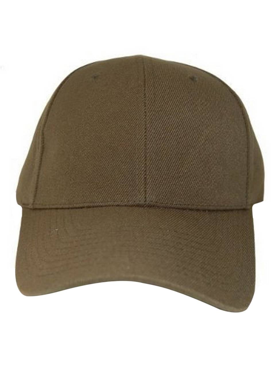 Blank / Plain Adjustable Hook and Loop Closure / Hat Olive Green