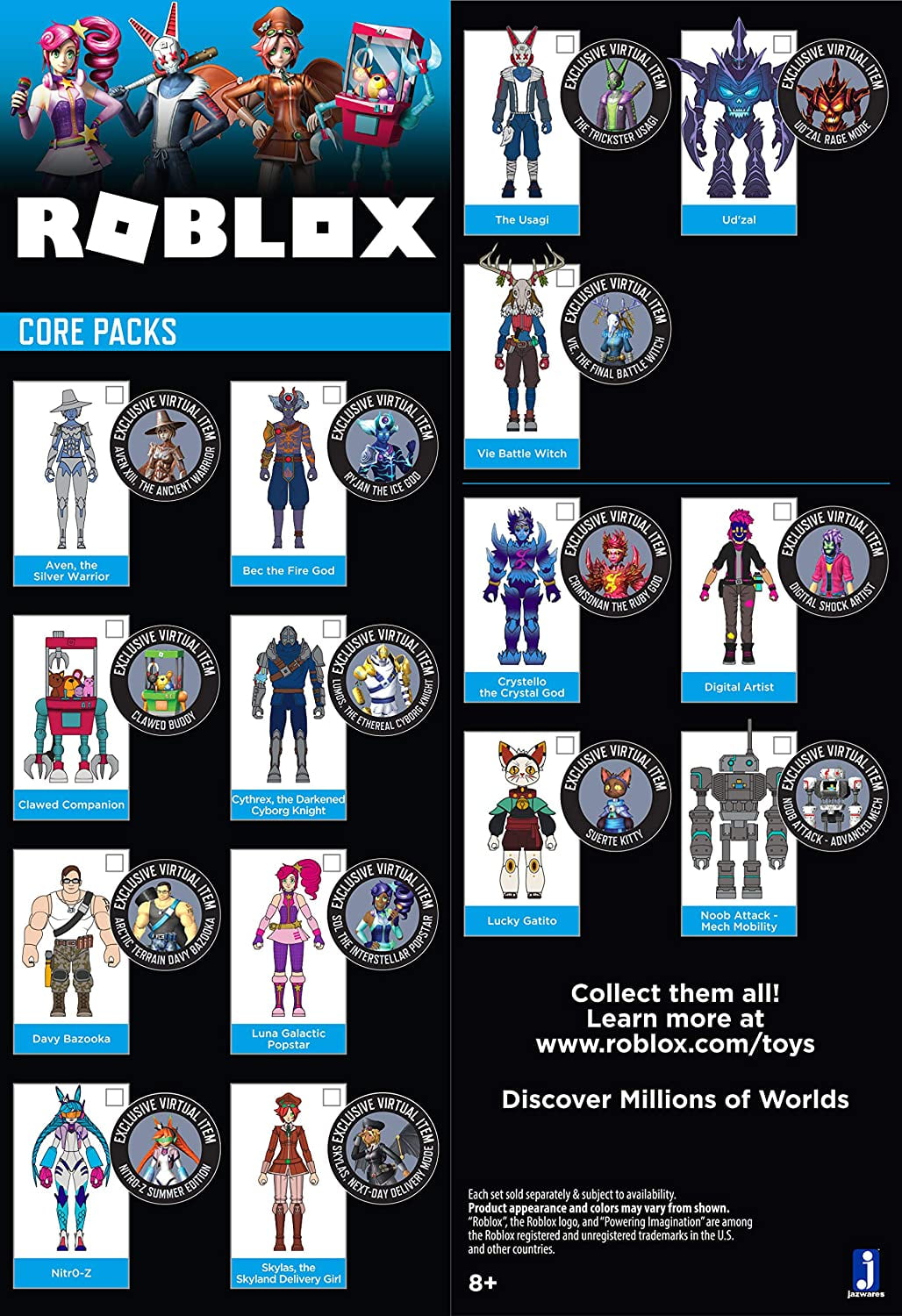 ROBLOX Imagination Collection DAVY BAZOOKA Core Pack Mini Figure SHIPS  FAST!!!