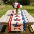 thumbnail image 6 of Patriotic 4th of July Table Runner USA Flag Star Table Cover for Independence Day Memorial Day Kitchen Dining Outdoor Decor, 6 of 6
