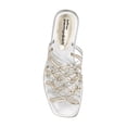 thumbnail image 3 of Jeffrey Campbell Emersyn Silver Gold Flat Mule Strappy Slide Sandal (8.5,Silver/Gold), 3 of 6