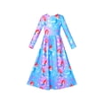thumbnail image 1 of Robe Fille Maxi Sirène Cosplay Manches Longues Décontractée Col en V Nœud Papillon 7 Ans, 1 of 1