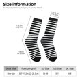thumbnail image 2 of Balery Black And White Stripes Calcetas Largas con Estampado para Hombre y Mujer – Suaves y Transpirables, Talla Única (US 5-11), 2 of 6