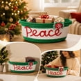 thumbnail image 6 of Christmas Basket for Gifts Empty to Fill - Cotton Rope Storage Basket with Handle, 11" × 5" Embroidered Peace Storage Bin, for Gifts Wrapping & Holiday Xmas Home Decor, 6 of 7
